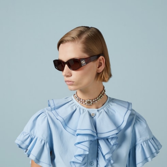 NEW GUCCI SUNGLASSES GG1401S 003 RED WOMEN EYEWEAR - Picture 4 of 12